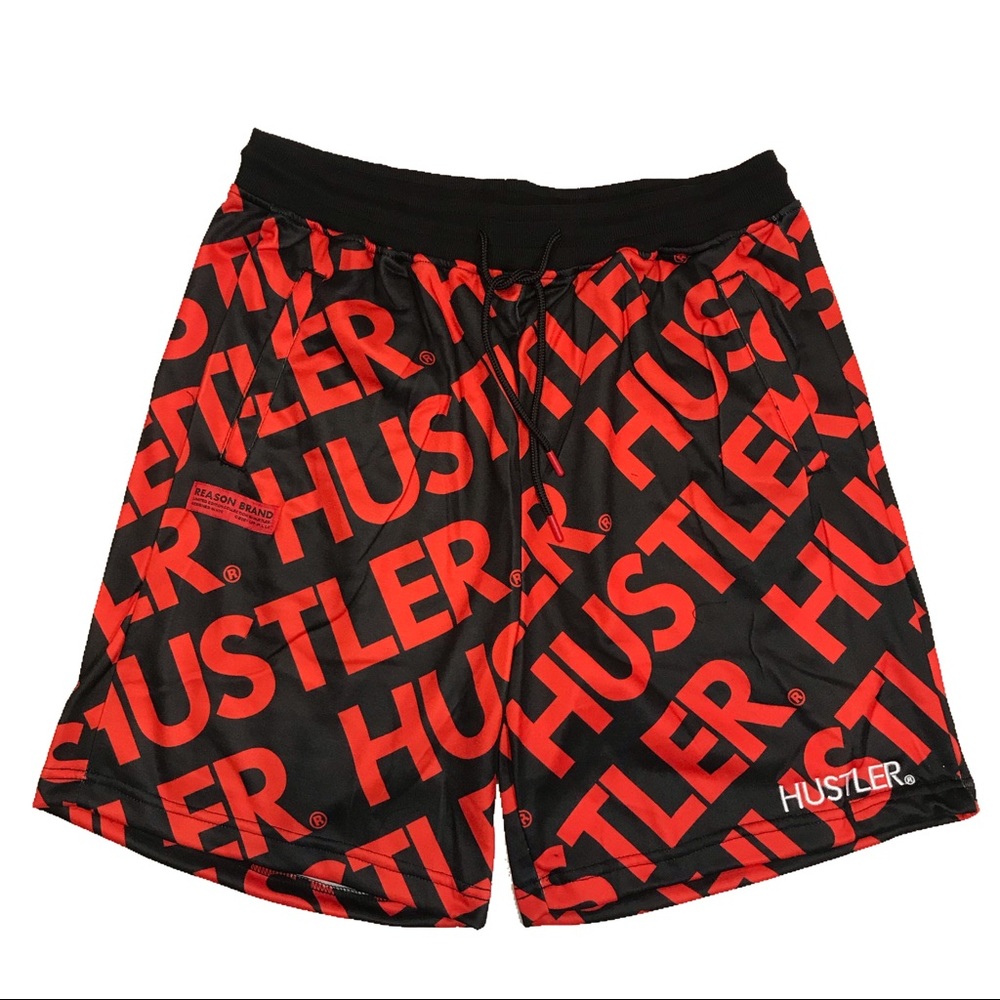 Men’s “Hustler” shorts. Sizes S, M, L, and XL.